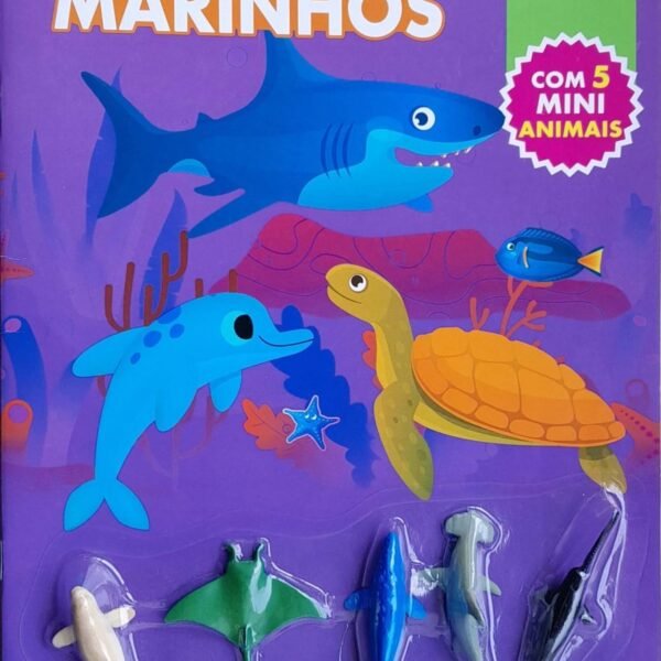 PARA LER, COLORIR E BRINCAR - ANIMAIS MARINHOS (Acompanha Miniaturas)